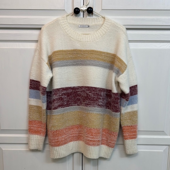 Staccato Sweaters - Staccato Colorful Striped Women's Sweater. Size M.
